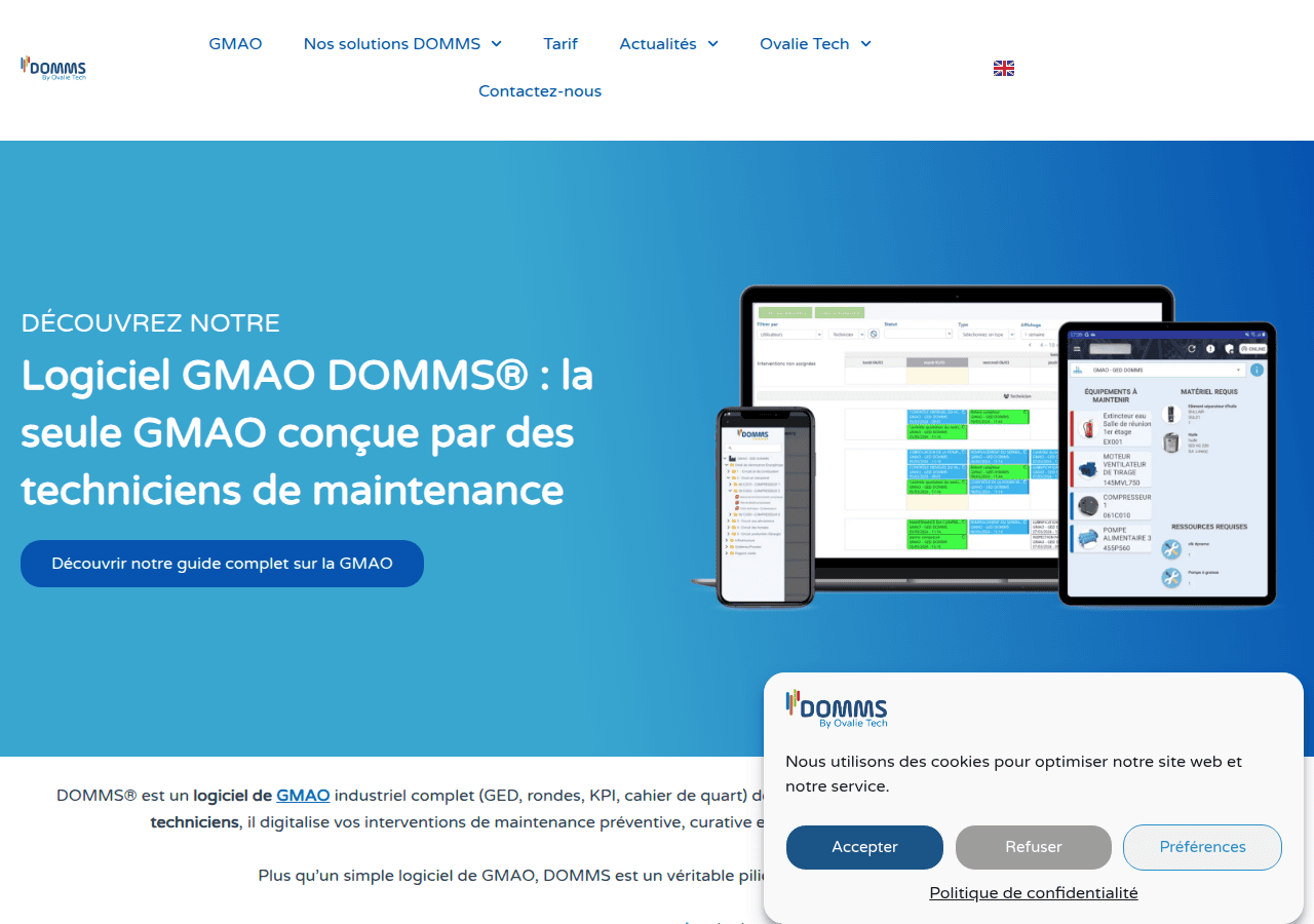 Screenshot of domms.fr