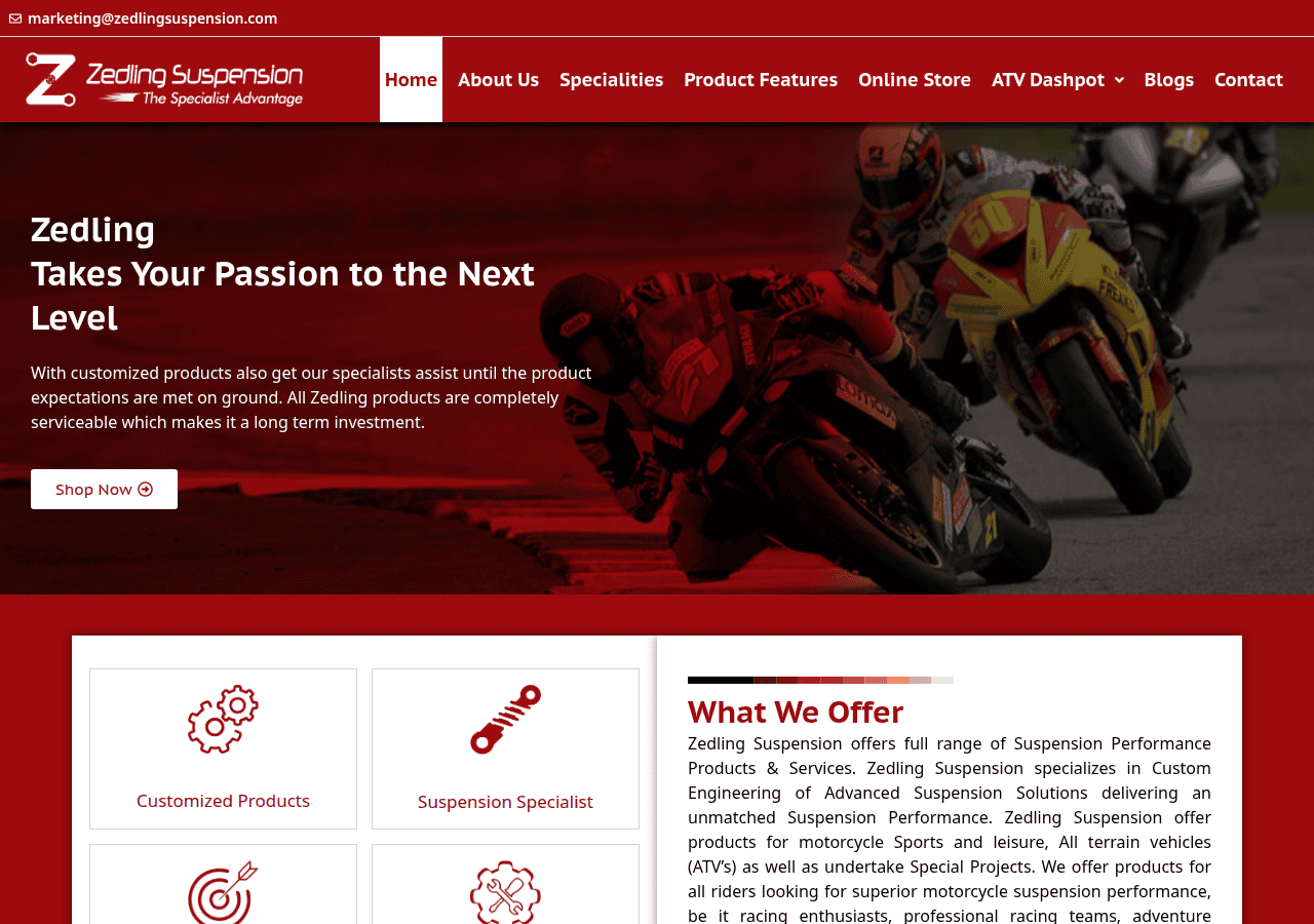 Screenshot of zedlingsuspension.com