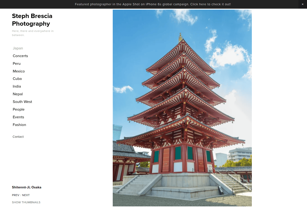 Screenshot of stephbresh.com