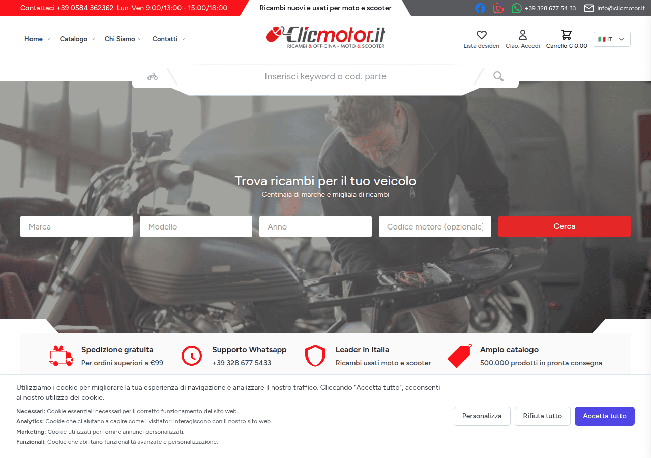 Screenshot of clicmotor.it
