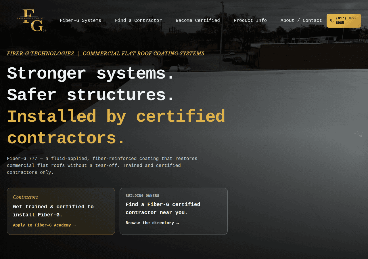 Screenshot of fibergtech.com