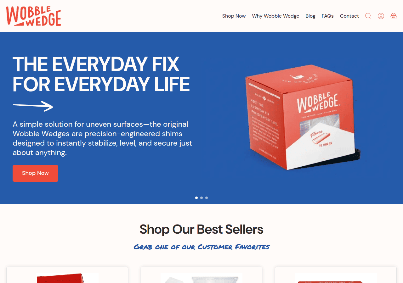 Screenshot of wobblewedges.com