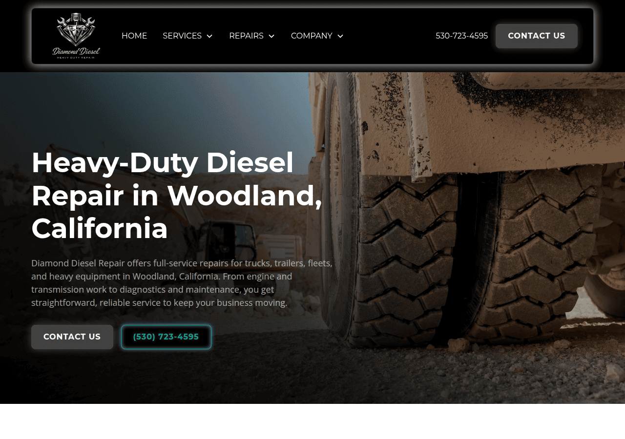 Screenshot of diamonddieselrepair.com