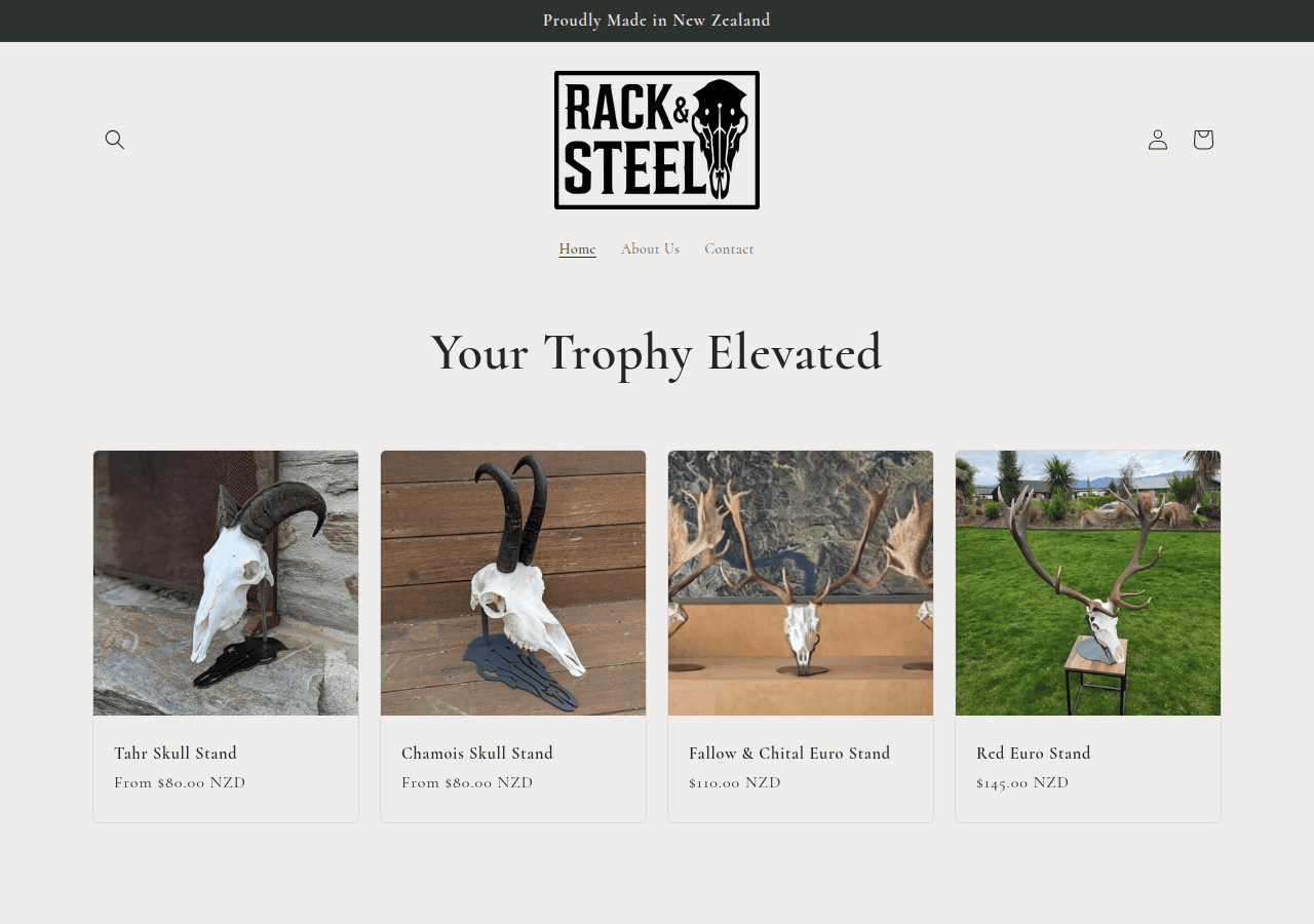 Screenshot of rackandsteel.co.nz