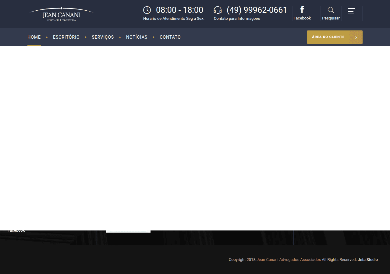 Screenshot of jeancananiadv.com.br