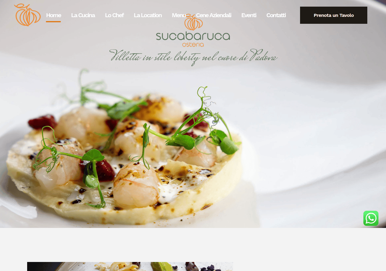 Screenshot of osteriasucabaruca.com