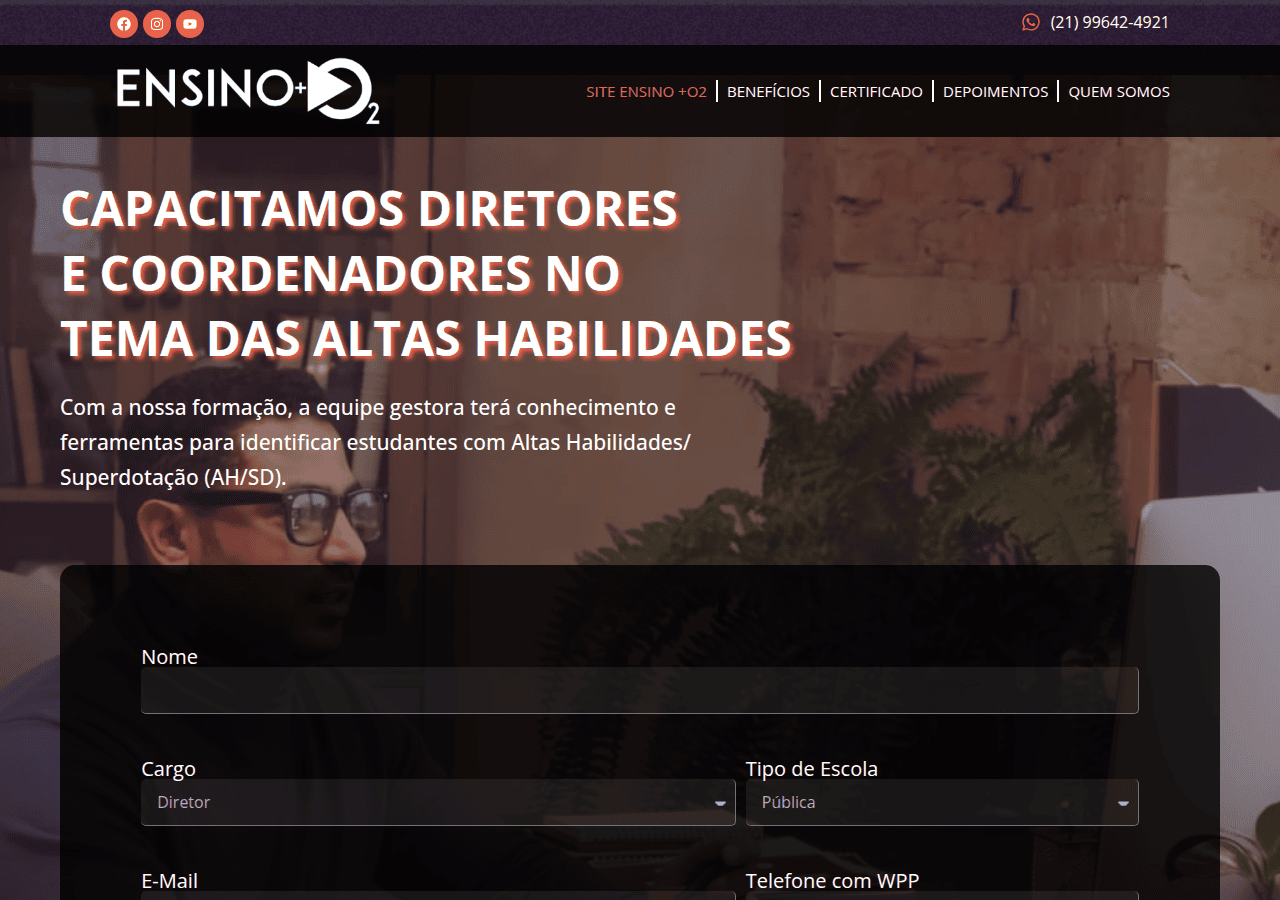 Screenshot of ensinomaiso2.com.br