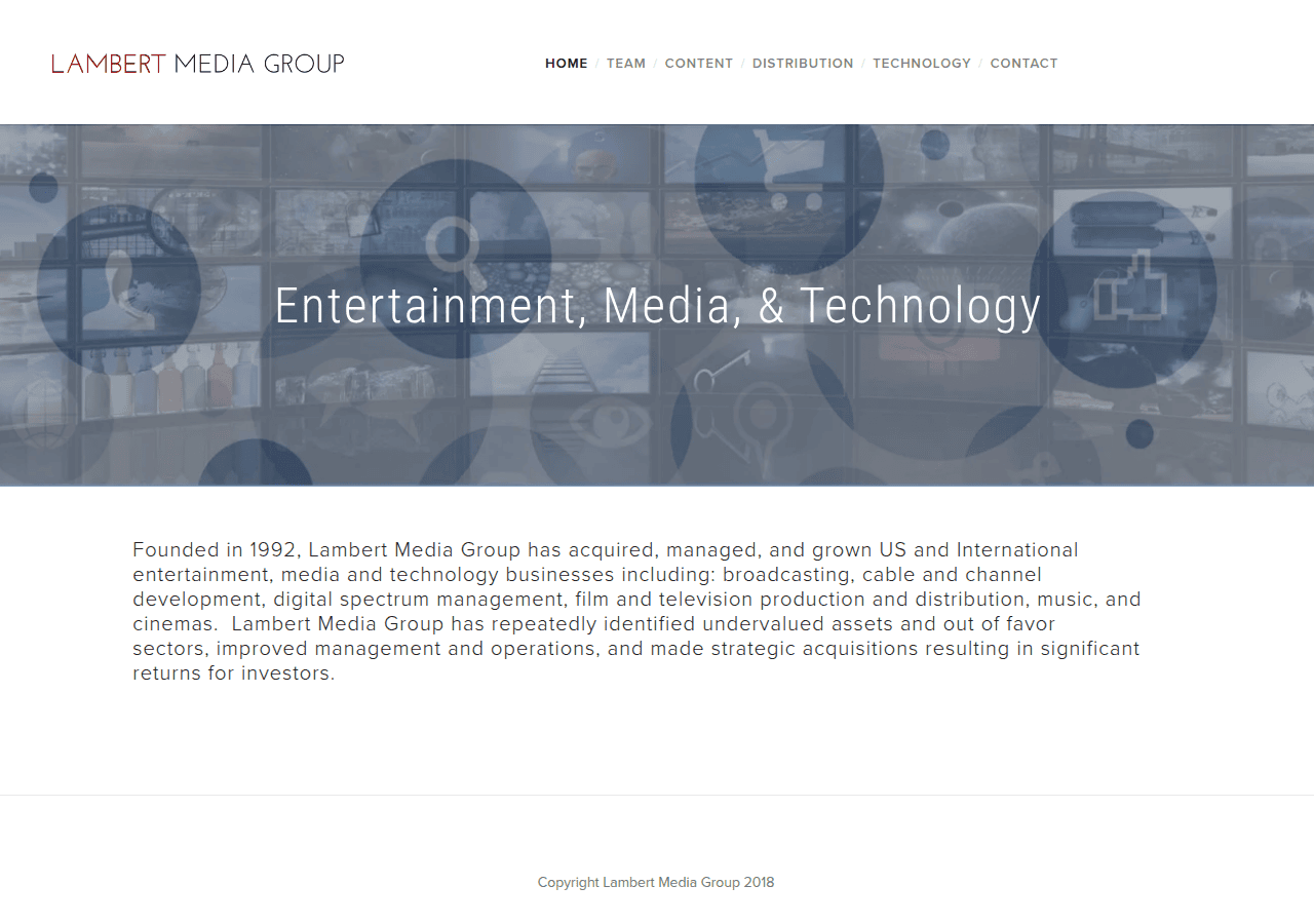 Screenshot of lambertmediagroup.com