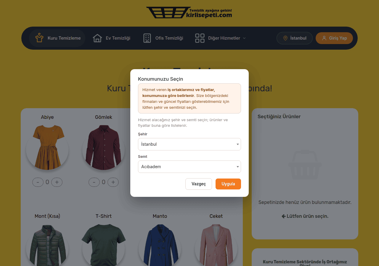 Screenshot of kirlisepeti.com