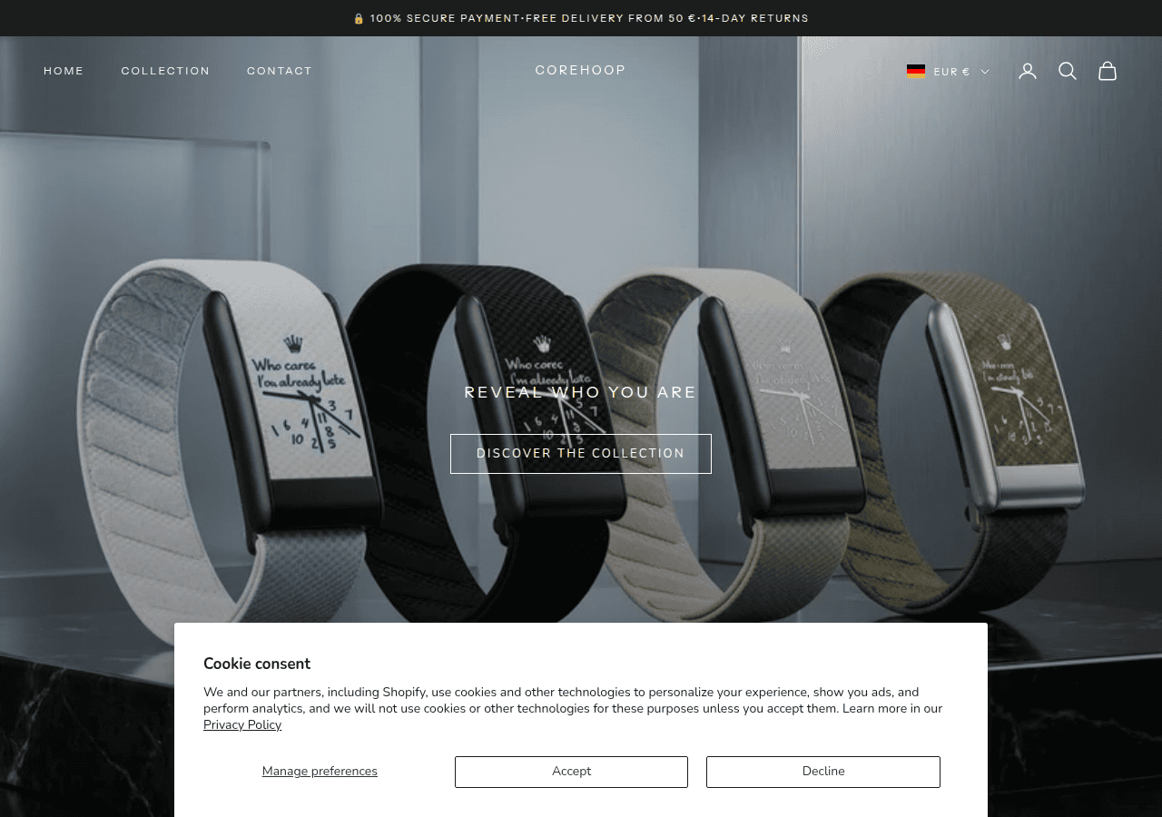 Screenshot of corehoop.com