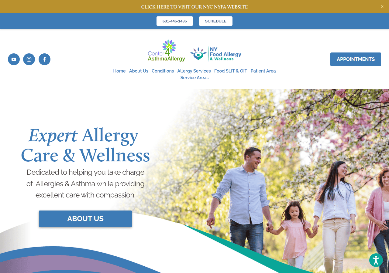 Screenshot of center4asthmaallergy.com