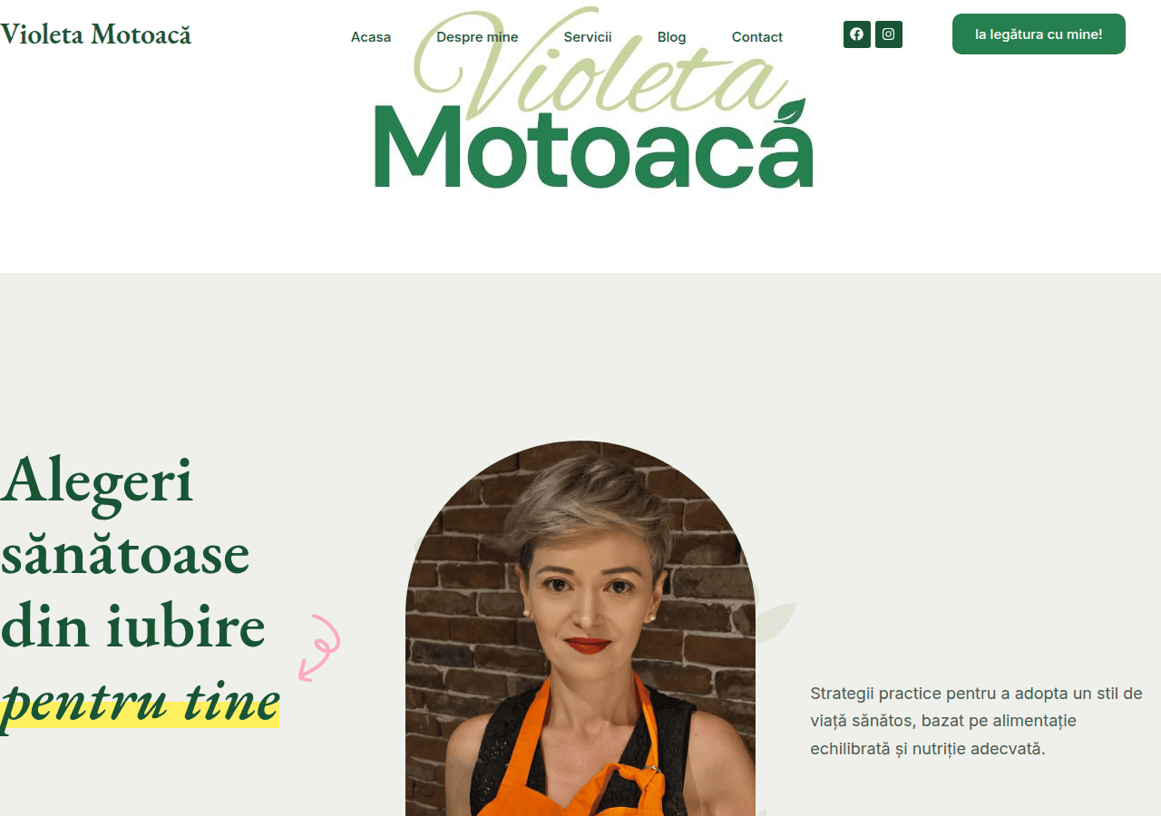 Screenshot of violetamotoaca.com