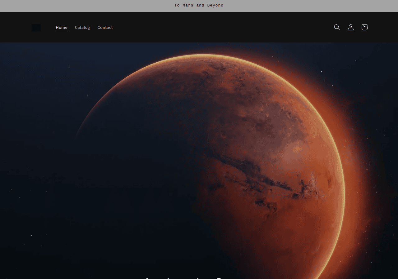 Screenshot of marsandbeyond.co