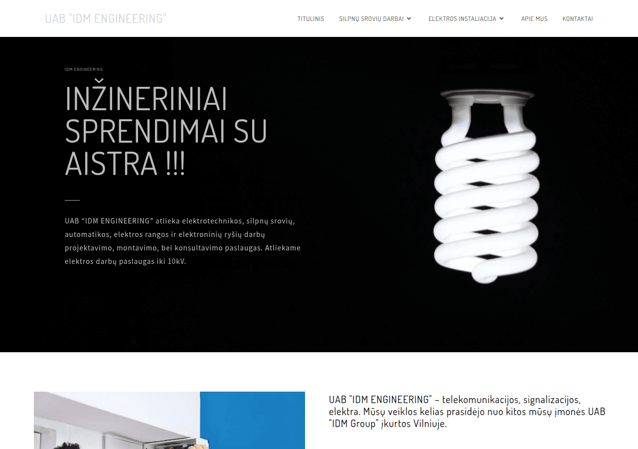 Screenshot of idmengineering.lt