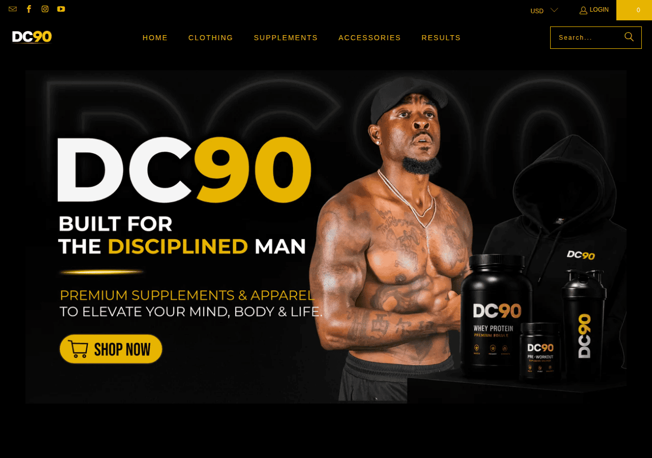 Screenshot of dc90store.com