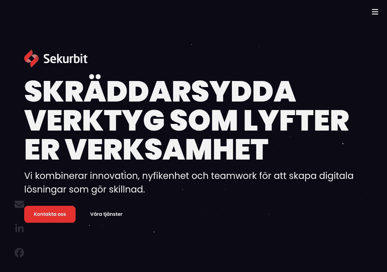 Screenshot of sekurbit.se
