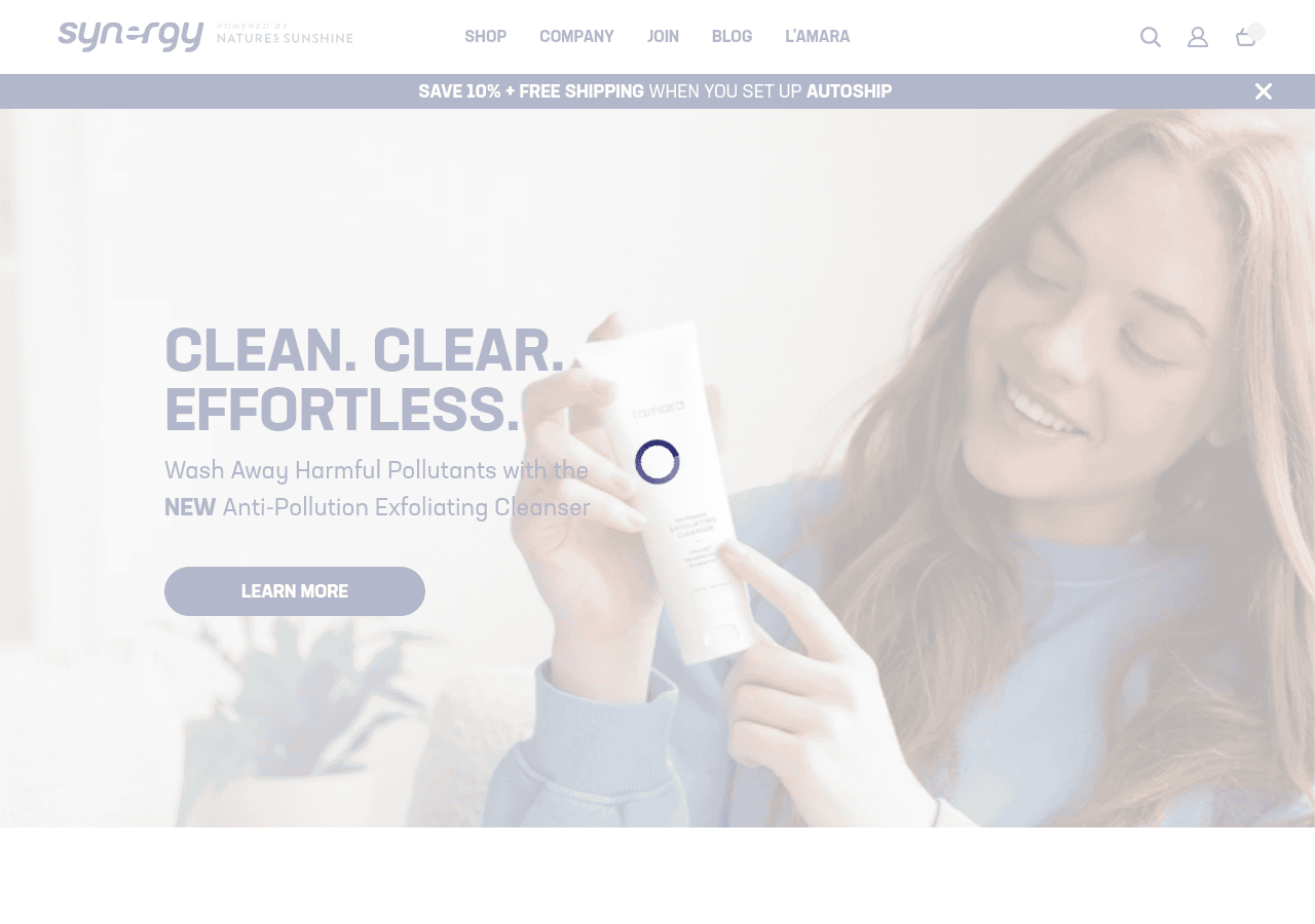 Screenshot of synergyworldwide.com