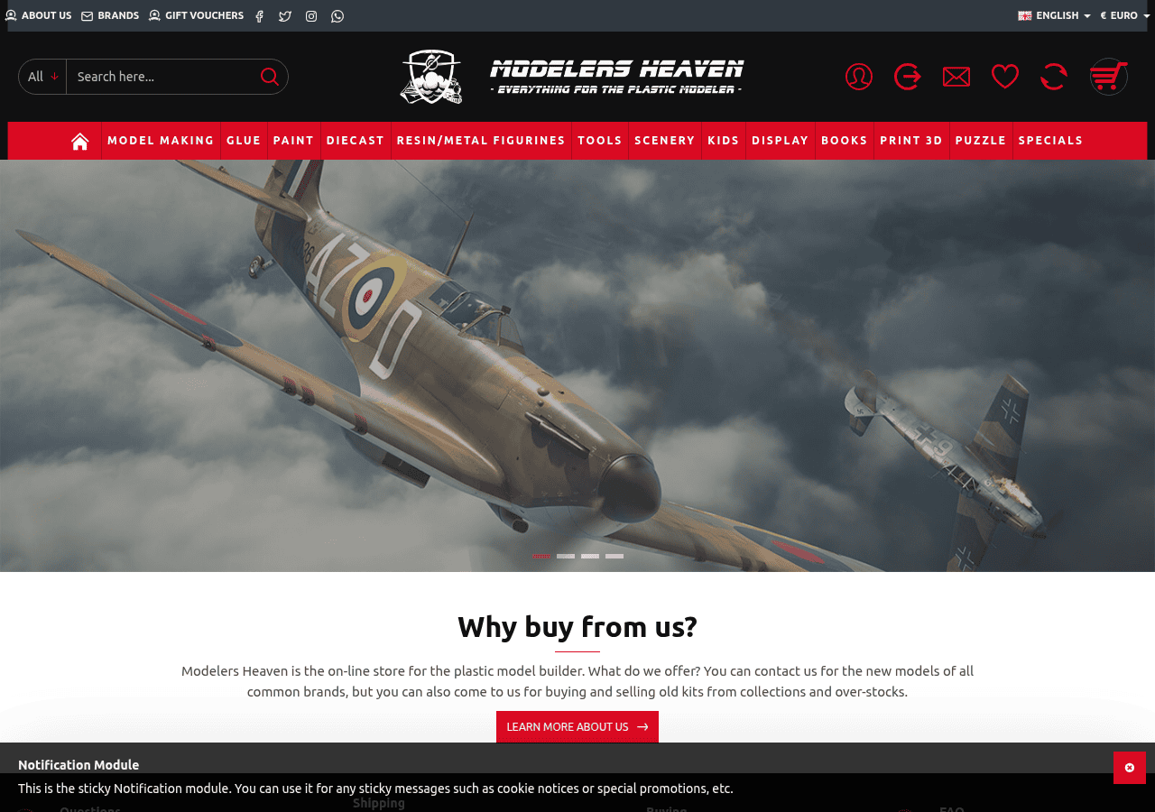 Screenshot of modelers-heaven.be