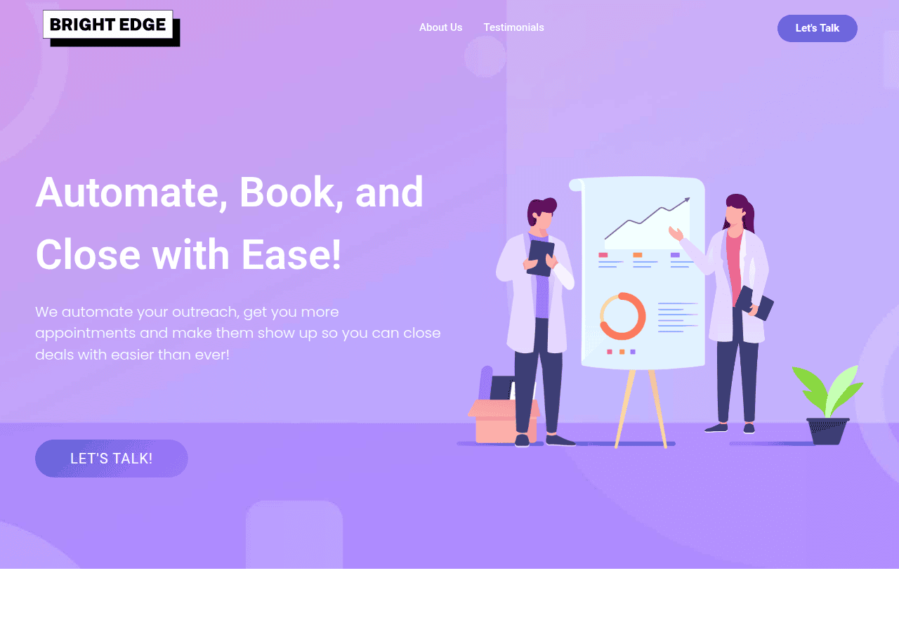 Screenshot of brightedgeagency.com