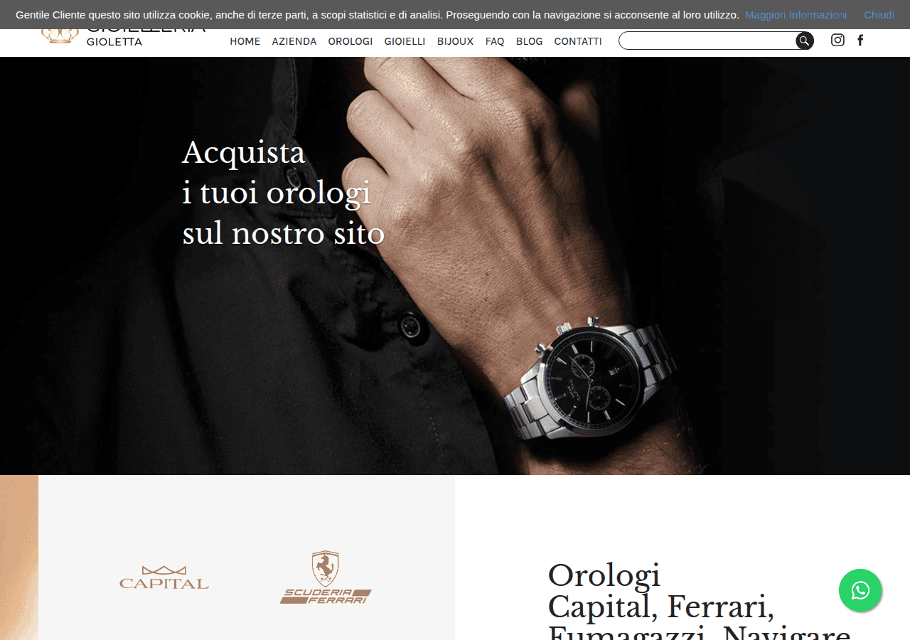 Screenshot of gioielleriagioletta.it