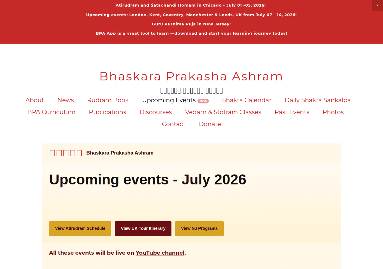 Screenshot of bhaskaraprakasha.org