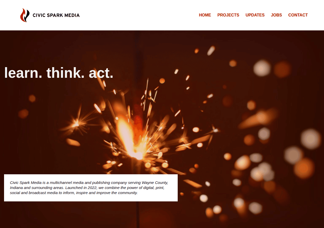 Screenshot of civicsparkmedia.com