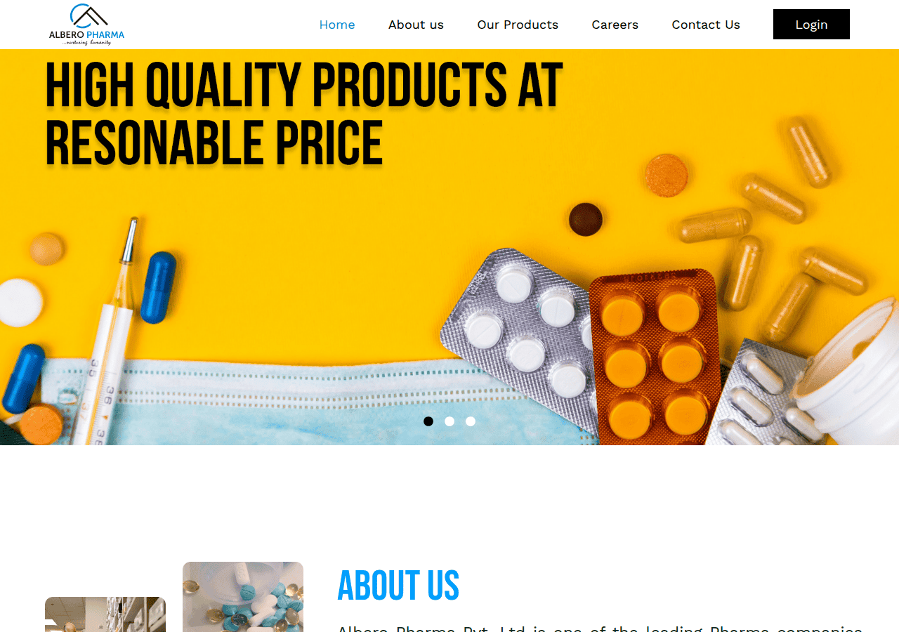 Screenshot of alberopharma.com