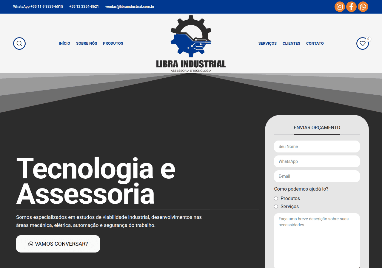 Screenshot of libraindustrial.com.br