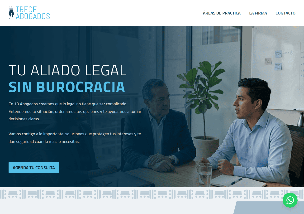 Screenshot of 13abogados.mx