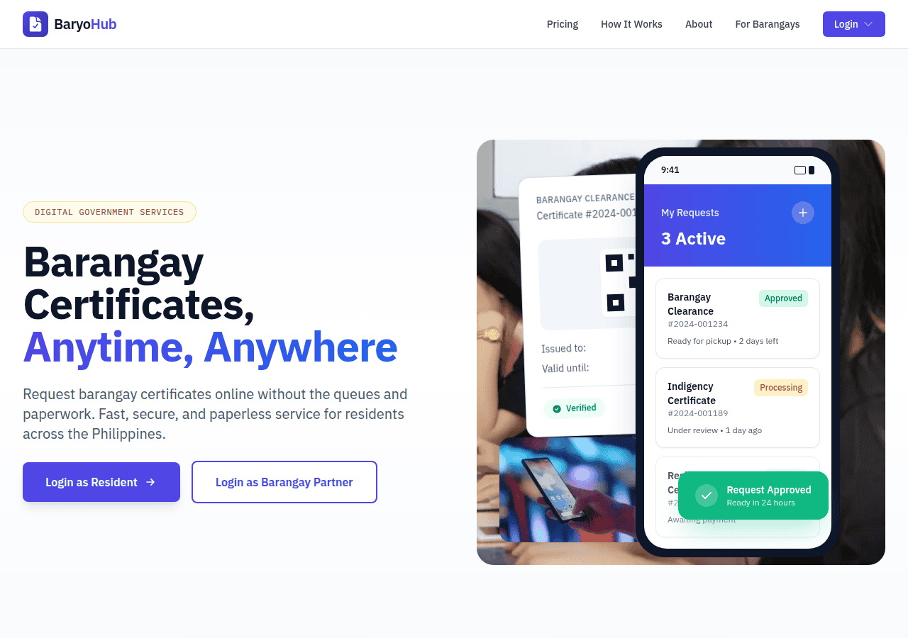 Screenshot of baryohub.com