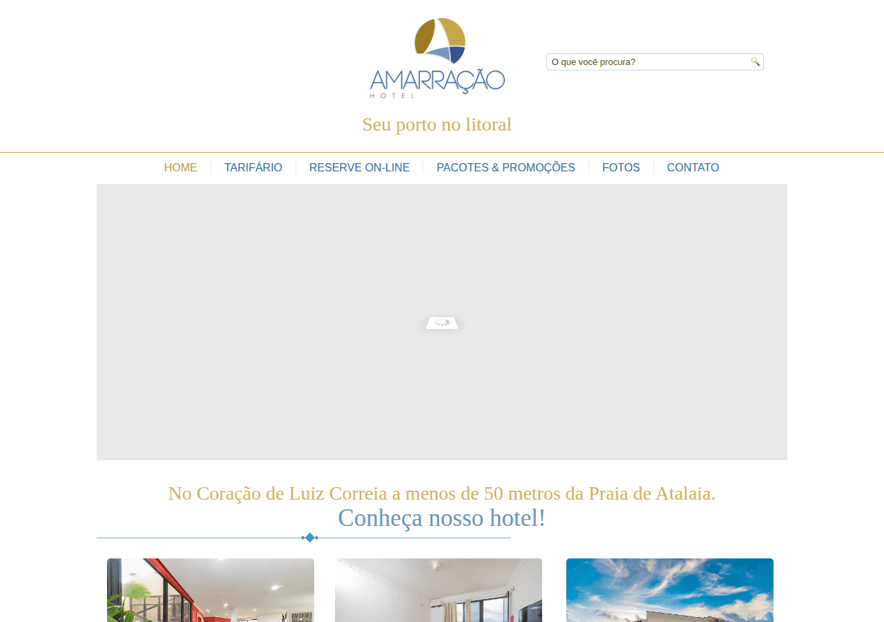 Screenshot of amarracaohotel.com.br