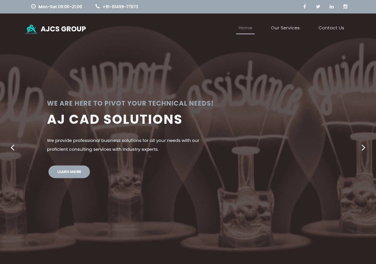 Screenshot of ajcsgroup.in
