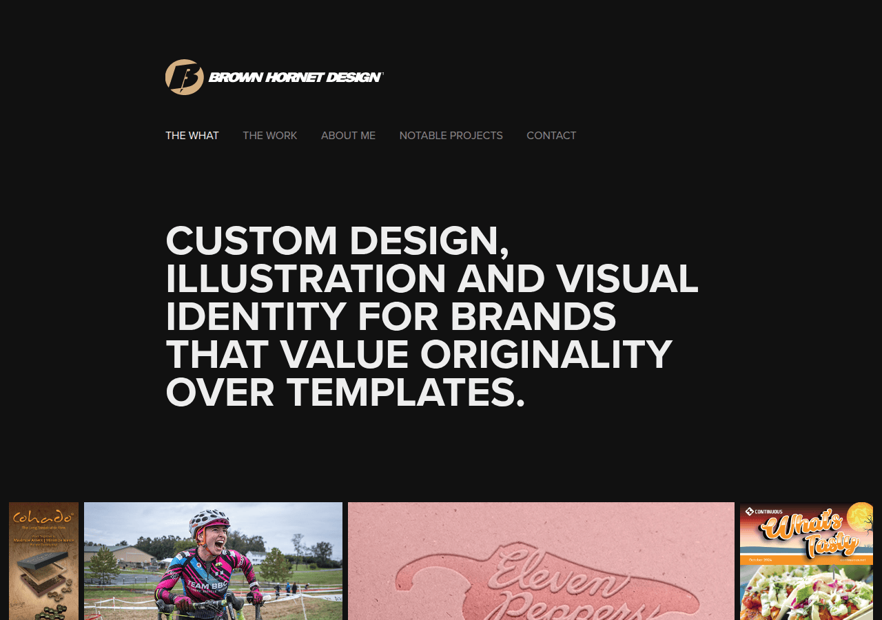 Screenshot of brownhornetdesign.net