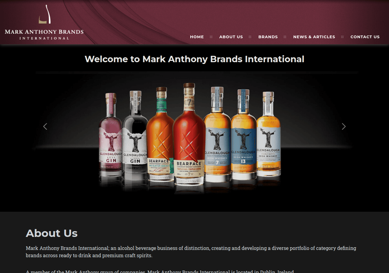 Screenshot of markanthonyintl.com