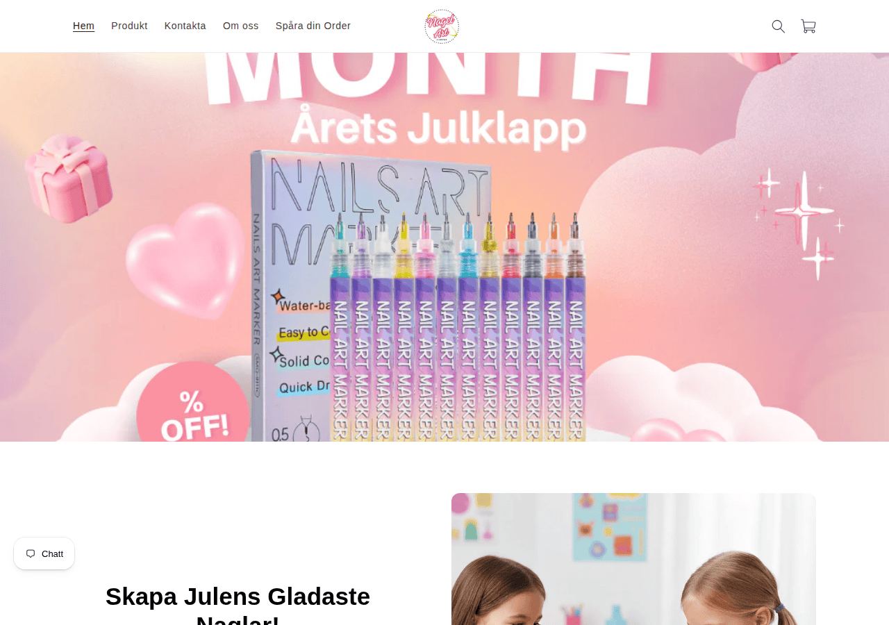 Screenshot of nagelart.se