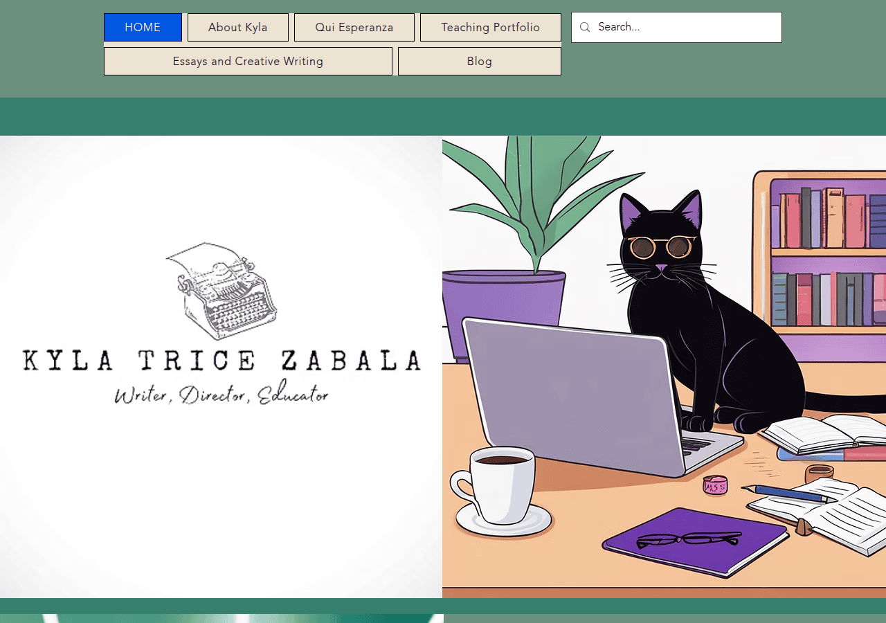 Screenshot of kylazabala.com