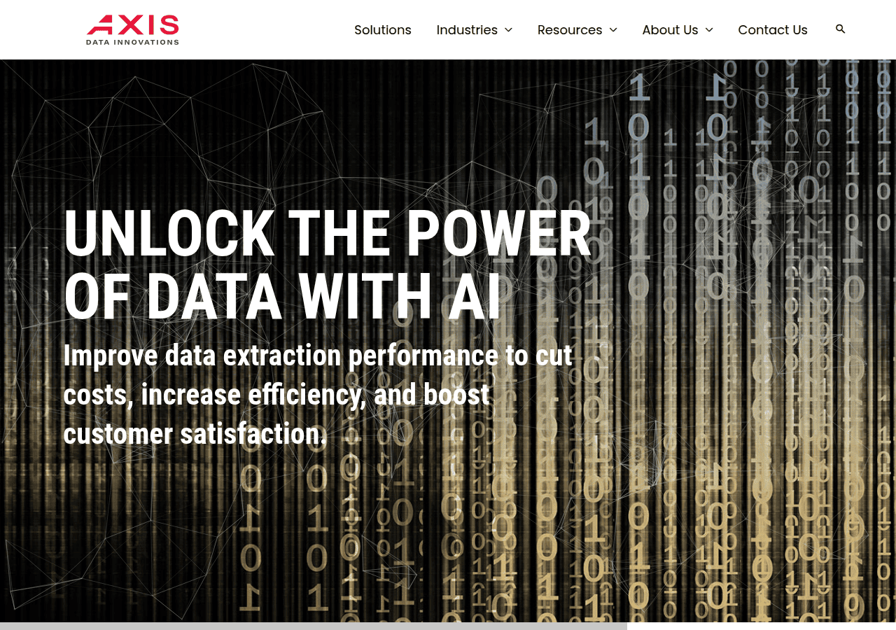 Screenshot of axisdatainnovations.com