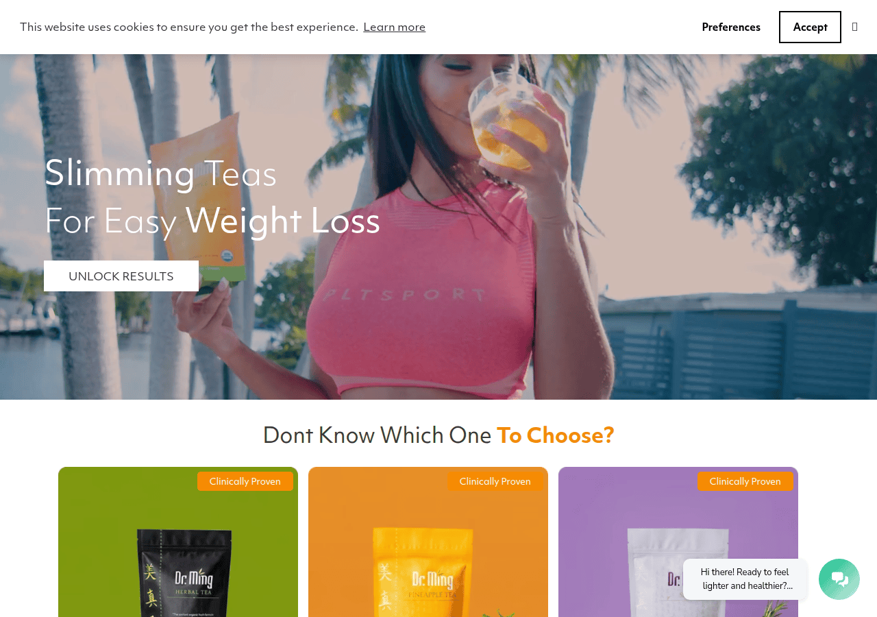 Screenshot of drmingtea.com