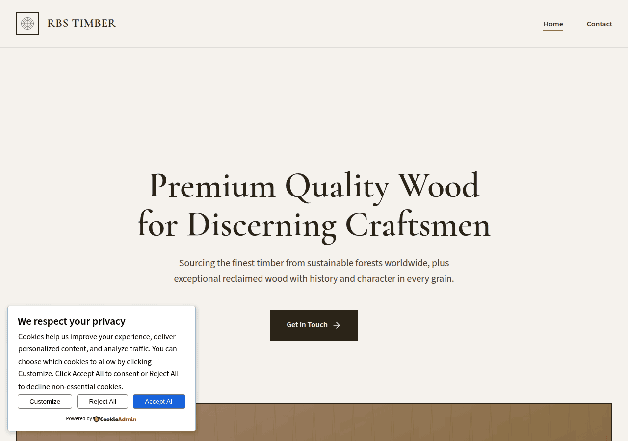 Screenshot of rbstimber.com