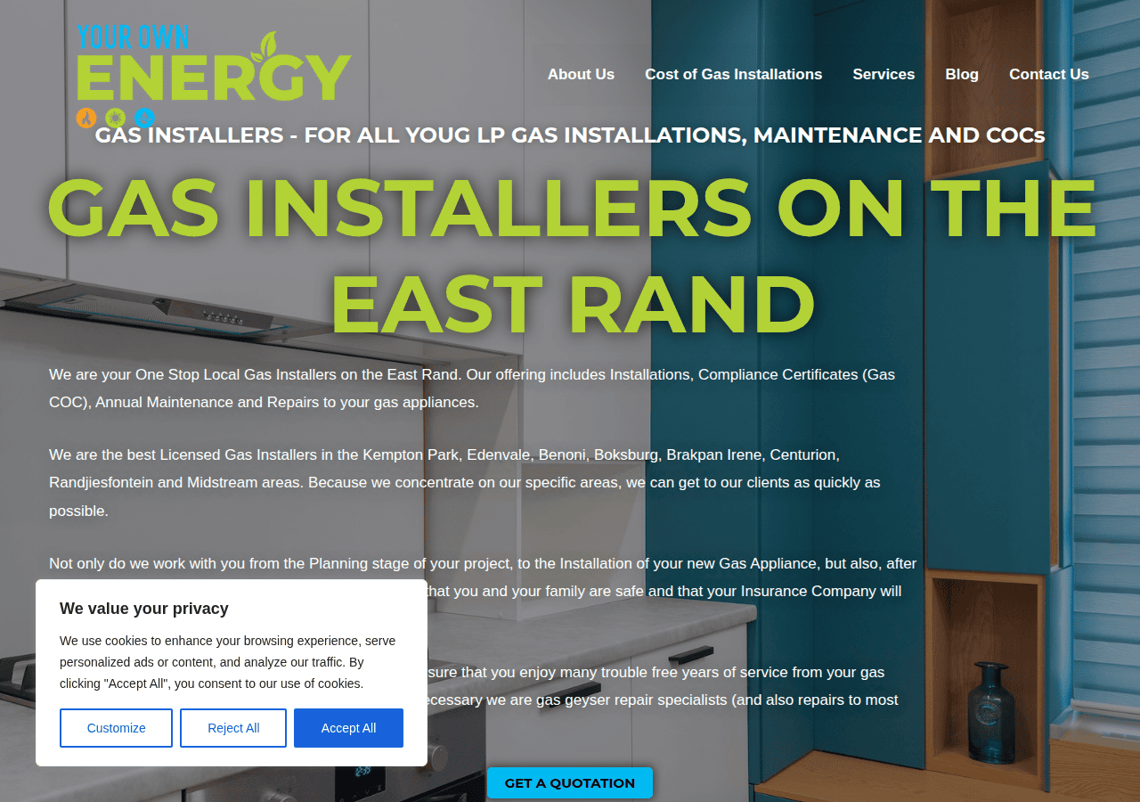 Screenshot of yourownenergy.co.za