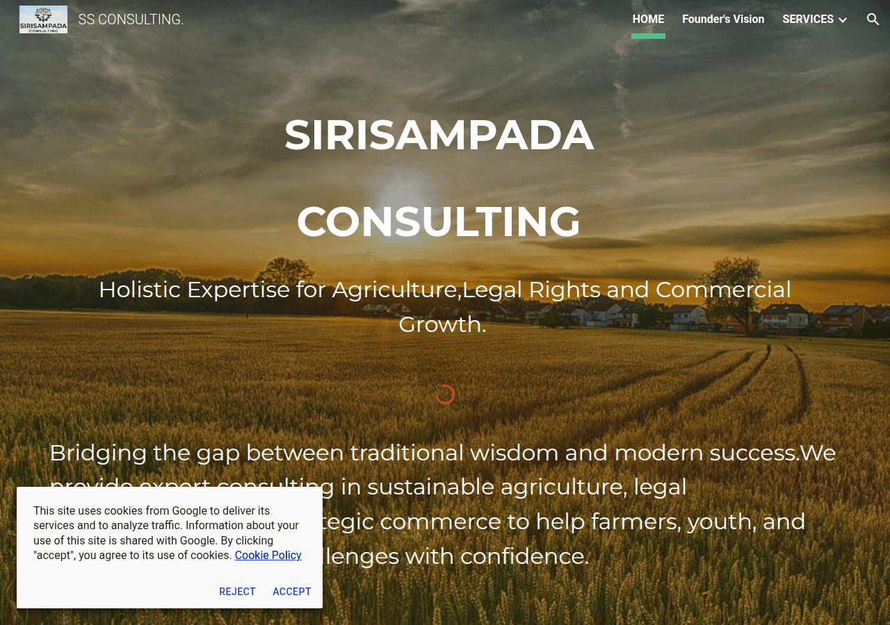 Screenshot of sirisampadaconsulting.in