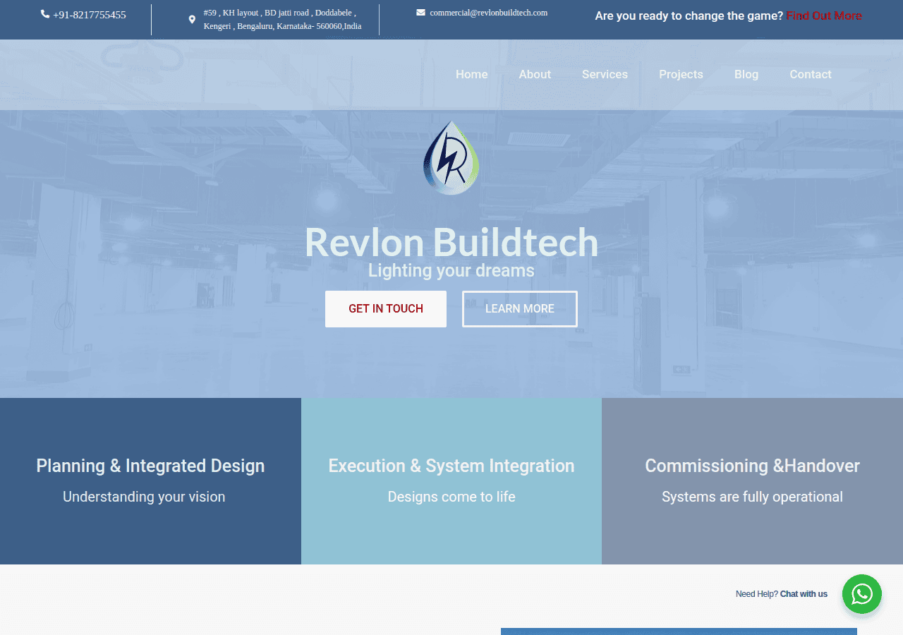 Screenshot of revlonbuildtech.in