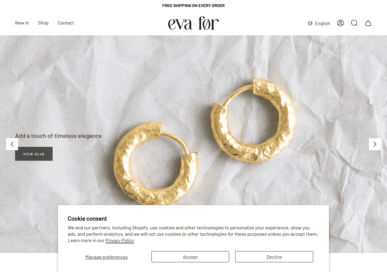 Screenshot of evafoer.com