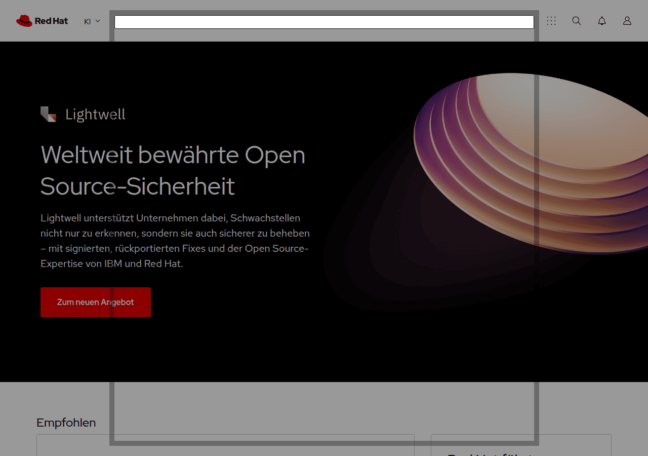 Screenshot of redhat.com