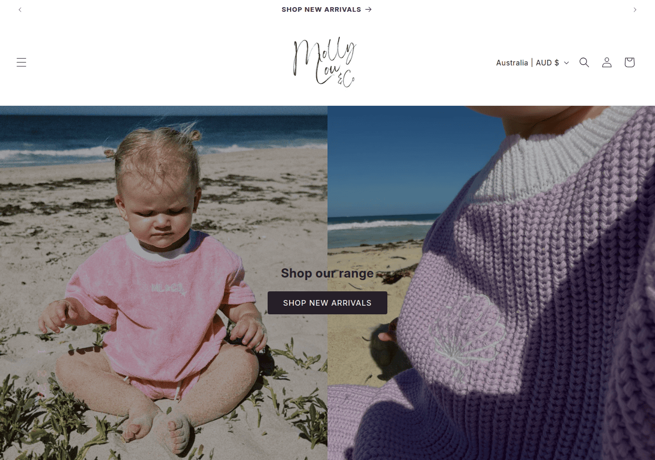 Screenshot of mollylouandco.com