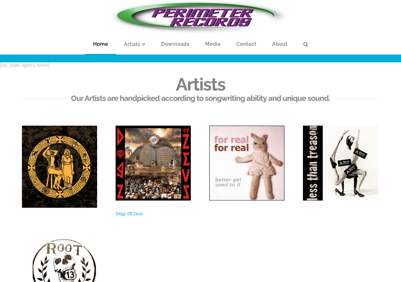 Screenshot of perimeterrecords.net