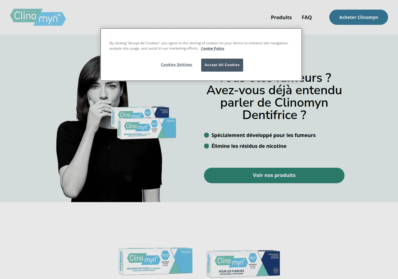 Screenshot of clinomyn.fr