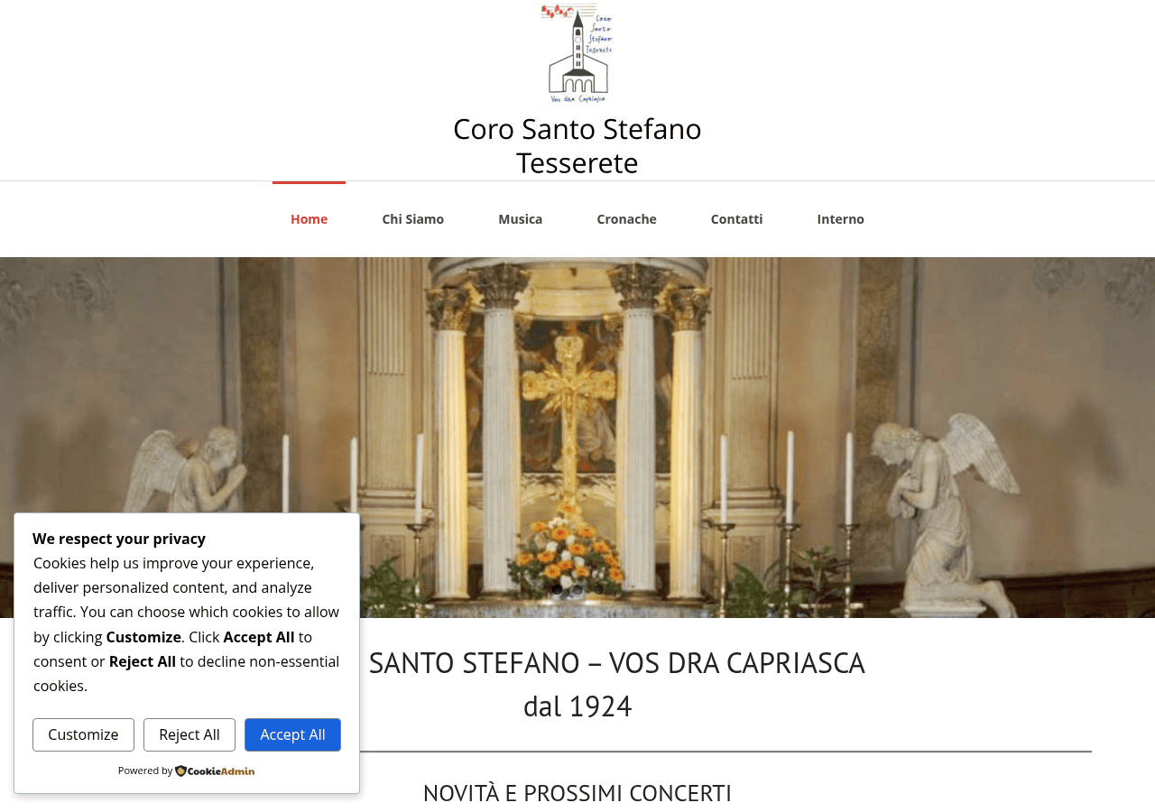 Screenshot of corosantostefano.ch