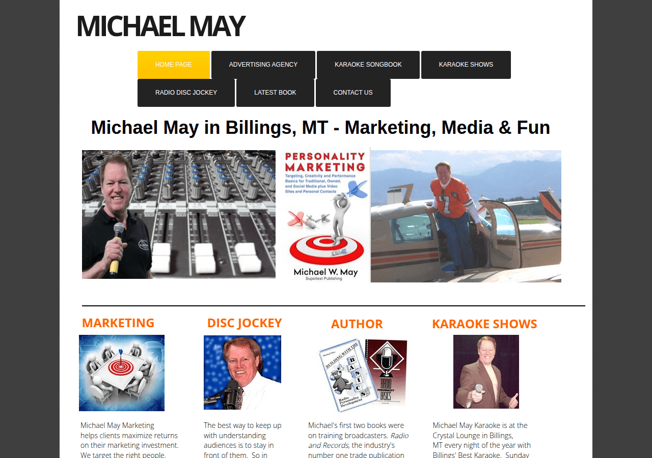 Screenshot of michaelmay.com