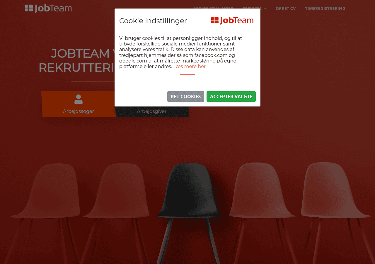 Screenshot of jobteam.dk